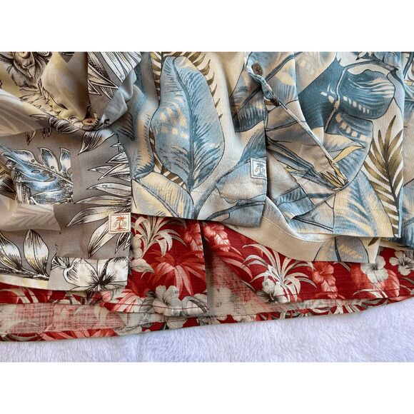 Tommy Bahama 100% Silk Hawaiian Camp Shirts Lot of Three, Red/Blue, Size L, EUC - Picture 8 of 8